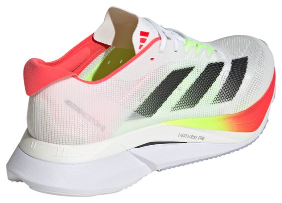 adidas adizero Boston 12 Wit Zwart Rood Herenschoenen