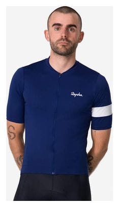 Maillot manches courtes Rapha Core Jersey Bleu/Blanc Homme