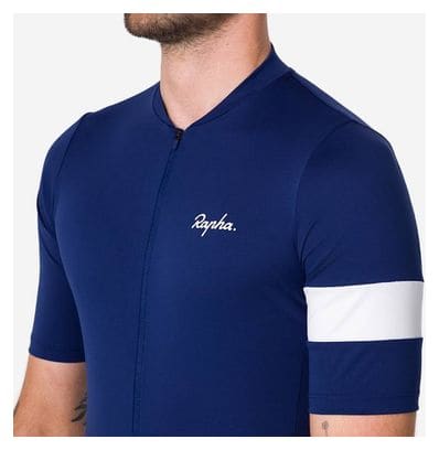 Maillot manches courtes Rapha Core Jersey Bleu/Blanc Homme