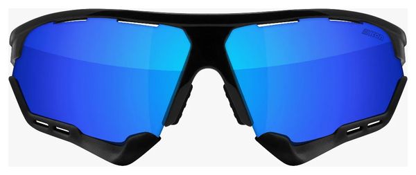 Lunettes SCICON Aerocomfort XL Noir Brillant / Bleu Miroir