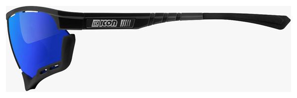 Lunettes SCICON Aerocomfort XL Noir Brillant / Bleu Miroir
