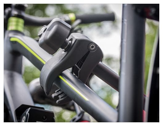 Portabici Eufab PremiumTowbar 13 Pin - 2 Bici (Compatibile con E-Bikes) Nero Argento