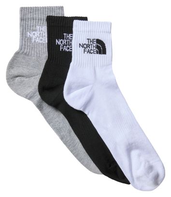 The North Face Multi Sport Unisex Short Socks Grey/White/Black (3 Pairs)