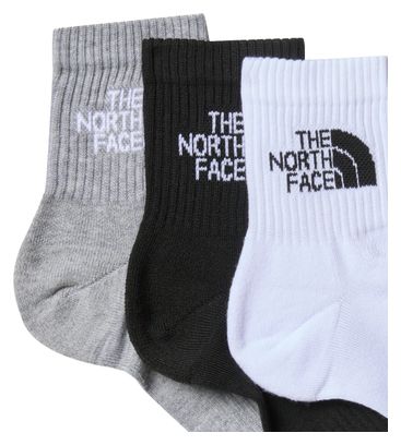 The North Face Multi Sport Unisex Short Socks Grey/White/Black (3 Pairs)