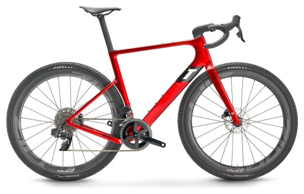 3T RaceMax Italia Bicicleta de gravilla Sram Rival eTap AXS 12S 700 mm Roja