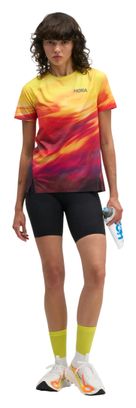 T-Shirt Running Hoka Race Day Orange/Rouge Femme