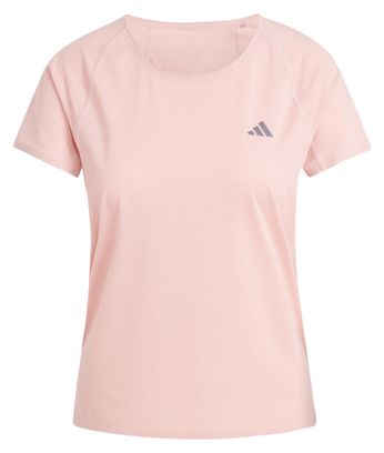 Maillot de manga corta adidas Adizero rosa para mujer