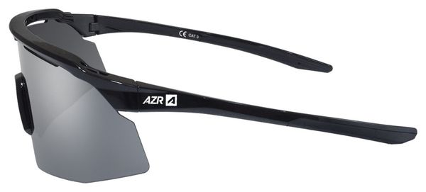 AZR Iseran Black/Gray Mirrored Sunglasses Set + Clear Lens