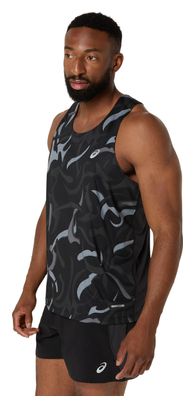 Camiseta de tirantes Asics Road All Over Print Negra Hombre
