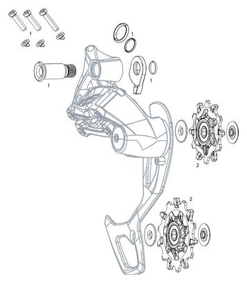 Sram GX 2x11 Speed Rear Fastener Kit