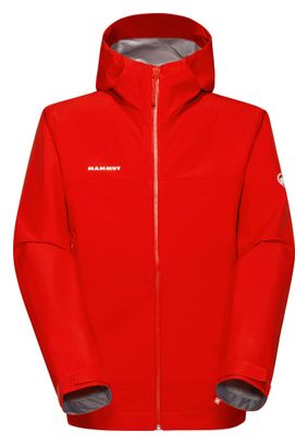 Men's Mammut Crater Light Hooded Waterproof Jacket Red | Alltricks.com