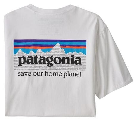 Patagonia P 6 Mission Organic White T-Shirt for Men