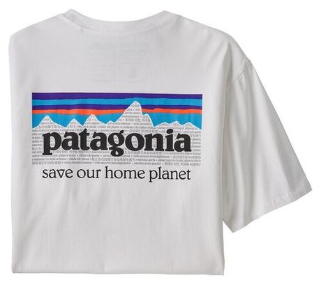 T-Shirt Patagonia P 6 Mission Organic Blanc Homme