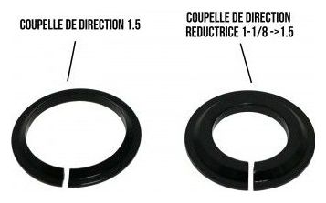 Jeu De Direction Pride Ti45 Tapered 1-1/8  - 1.5  Rouge