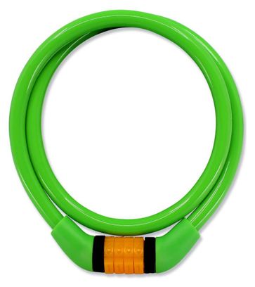 Antivol pour Vélo Vert de Crazy Safety pour enfants avec un système de code. Léger  coloré et facile à utiliser
