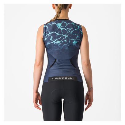 Maillot Sans Manches Triathlon Femme Castelli Free Tri 2 Bleu