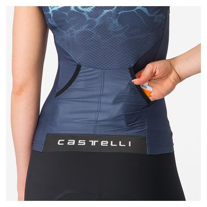 Maillot Sans Manches Triathlon Femme Castelli Free Tri 2 Bleu