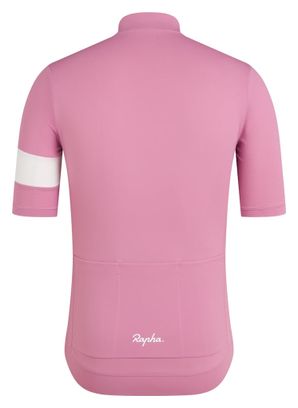 Maillot Manches Courtes Rapha Core Lightweight Rose/Blanc Homme