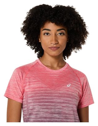 Maillot manches courtes Asics Seamless Corail/Violet Femme