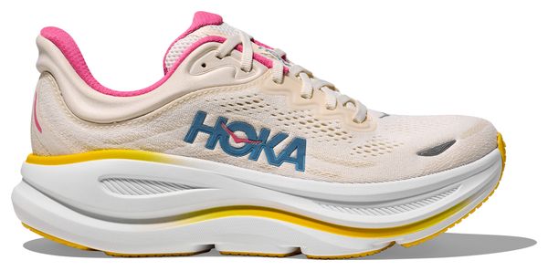 Hoka Bondi 9 Beige Women's Running Shoes