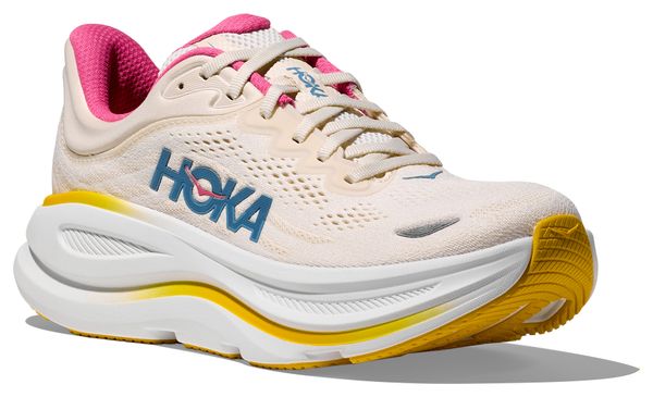 Hoka Bondi 9 Beige Women's Running Shoes