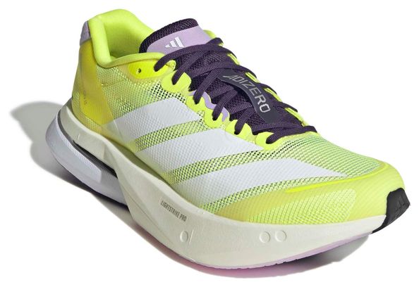 adidas Adizero Boston 13 Yellow/Purple Women's Running Shoes