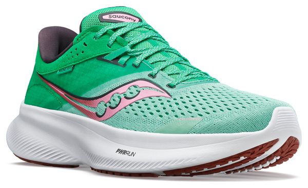 Zapatillas de running Saucony Ride 16 para mujer Rosa Verde