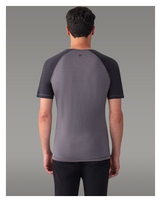 Maillot Manches Courtes AYAQ Biafo Merinos Grey Volcano Gris XL