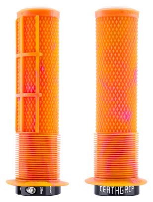 Set DMR DeathGrip2 Flange Lock-On handvatten 135 mm oranje-roze bubblegum