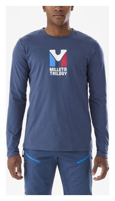 T-Shirt Manches Longues Millet Chamonix Trilogy Bleu