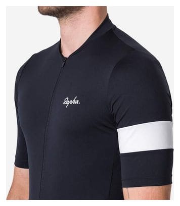 Maillot manches courtes Rapha Core Jersey Noir/Blanc Homme