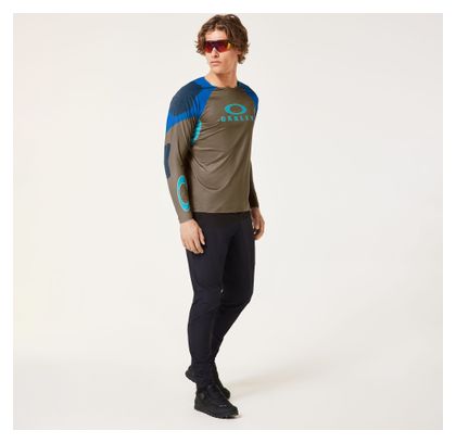 Oakley Seeker Edge Khaki/Blauw Trui met lange mouwen
