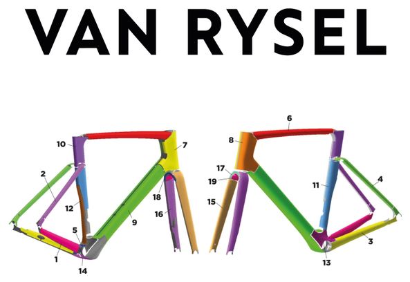 Kit di montaggio e protezione telaio su misura Slicy Integral per Van Rysel RCR-F lucido