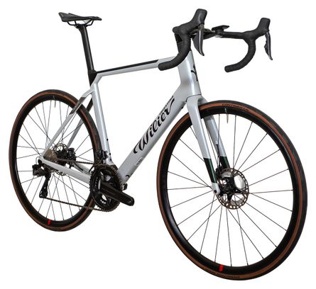 Vélo de Route Électrique Wilier Triestina Filante Hybrid Shimano Ultegra Di2 12V 236 Wh 700 mm Argent Vert 2023