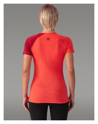 Maillot Manches Courtes Ayaq Biafo Merinos Salmon Orange Femme
