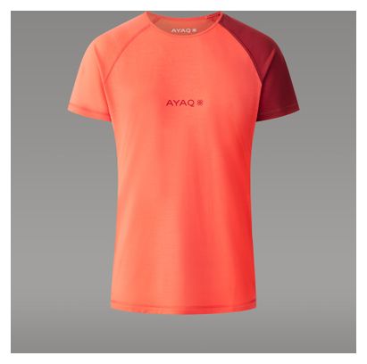 Maillot Manches Courtes Ayaq Biafo Merinos Salmon Orange Femme