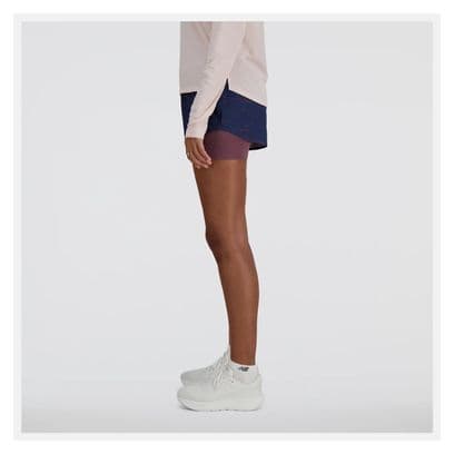 2-in-1 Shorts New Balance RC Printed 3in Blau Damen
