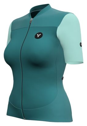 Maillot Manches Courtes Femme LeBram Ventoux Uni Menthe