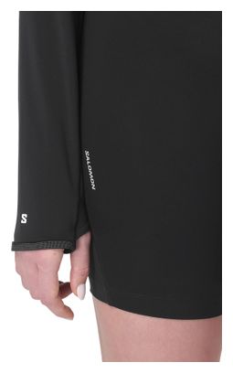 Maglia con mezza zip Salomon Sense Aero Hybrid nera da donna