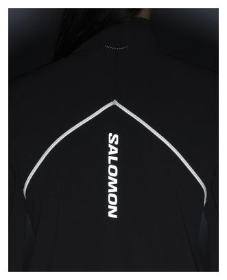 Maglia con mezza zip Salomon Sense Aero Hybrid nera da donna