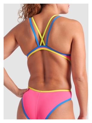 Dameszwempak 1-delig Arena One Double Cross Back Roze/Blauw/Groen