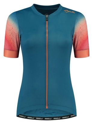 Maillot Manches Courtes Velo Rogelli Waves - Femme