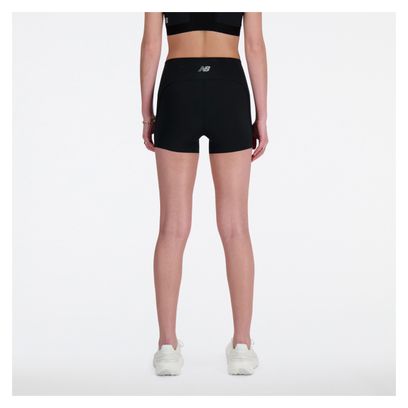 Pantalones cortos New Balance Athletics Run 3in Cintura Alta Mujer Negro