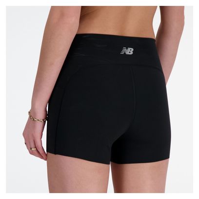 Pantalones cortos New Balance Athletics Run 3in Cintura Alta Mujer Negro