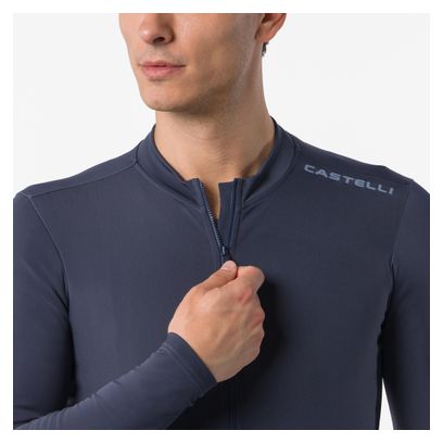 Maglia a maniche lunghe Castelli Espresso 2 Thermal blu da uomo