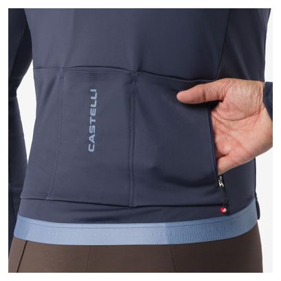 Maglia a maniche lunghe Castelli Espresso 2 Thermal blu da uomo