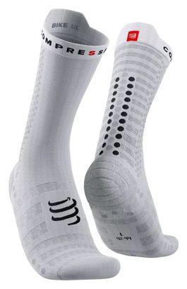 Compressport Pro Racing Sock Bike Wit / Zwart