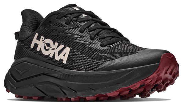 Hoka Challenger 8 GTX trailschoenen, zwart/rood, dames