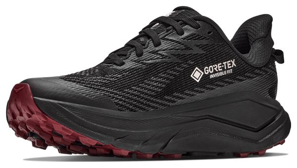 Hoka Challenger 8 GTX trailschoenen, zwart/rood, dames