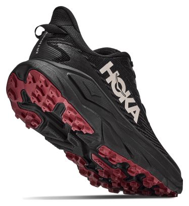 Hoka Challenger 8 GTX trailschoenen, zwart/rood, dames